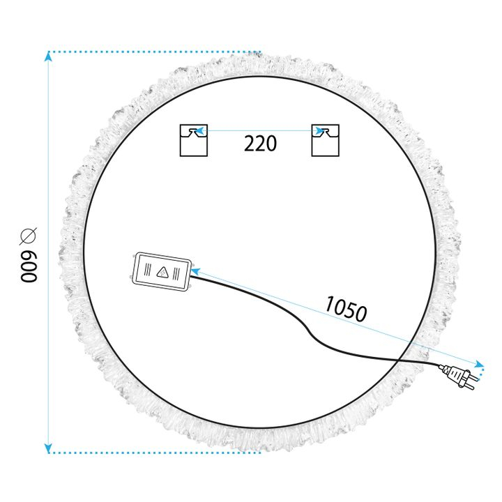 Oglindă LED 60cm YH-3561 [8]