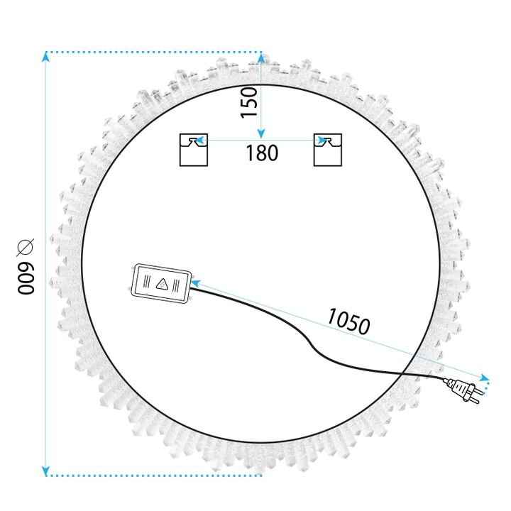 Oglindă LED 60cm YH-3564 [7]