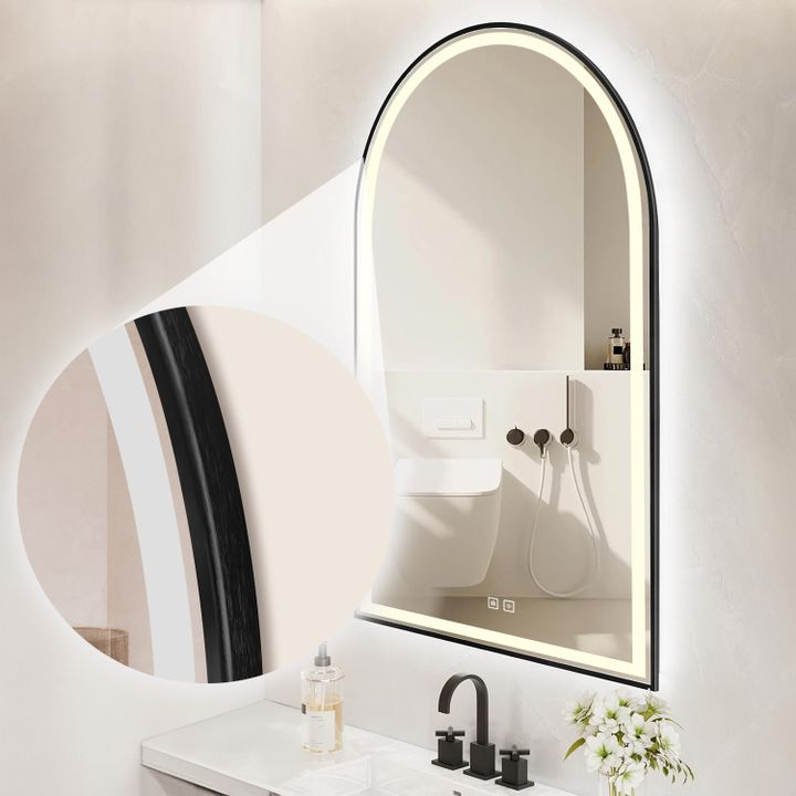 Oglindă LED 60x100cm DASH negru [3]