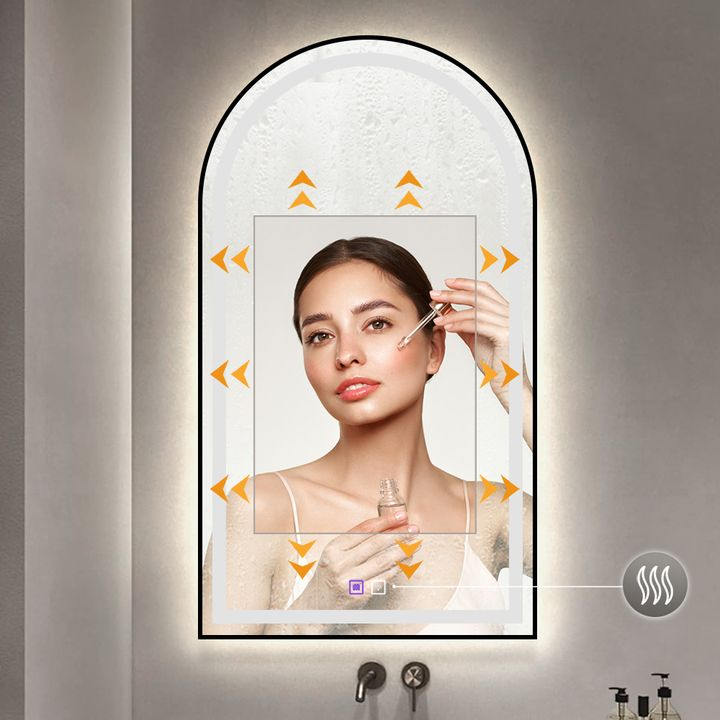 Oglindă LED 60x100cm DASH negru [6]