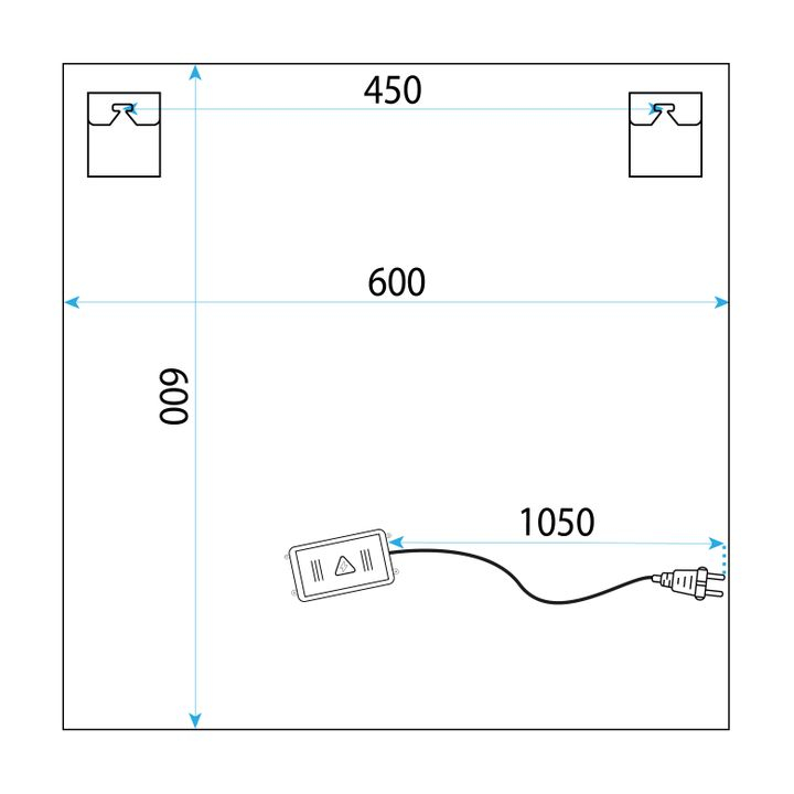 Oglindă LED 60x60 YH-BL-12 [5]