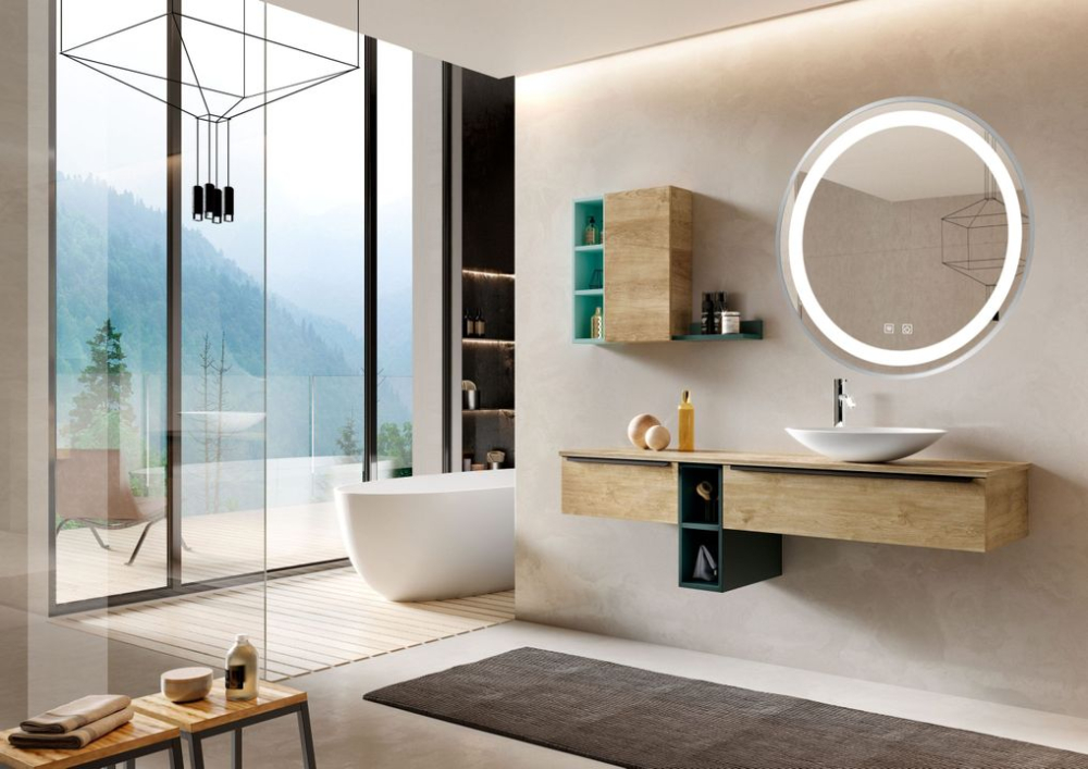 Oglindă LED 70cm MMJ Crom periat [8]