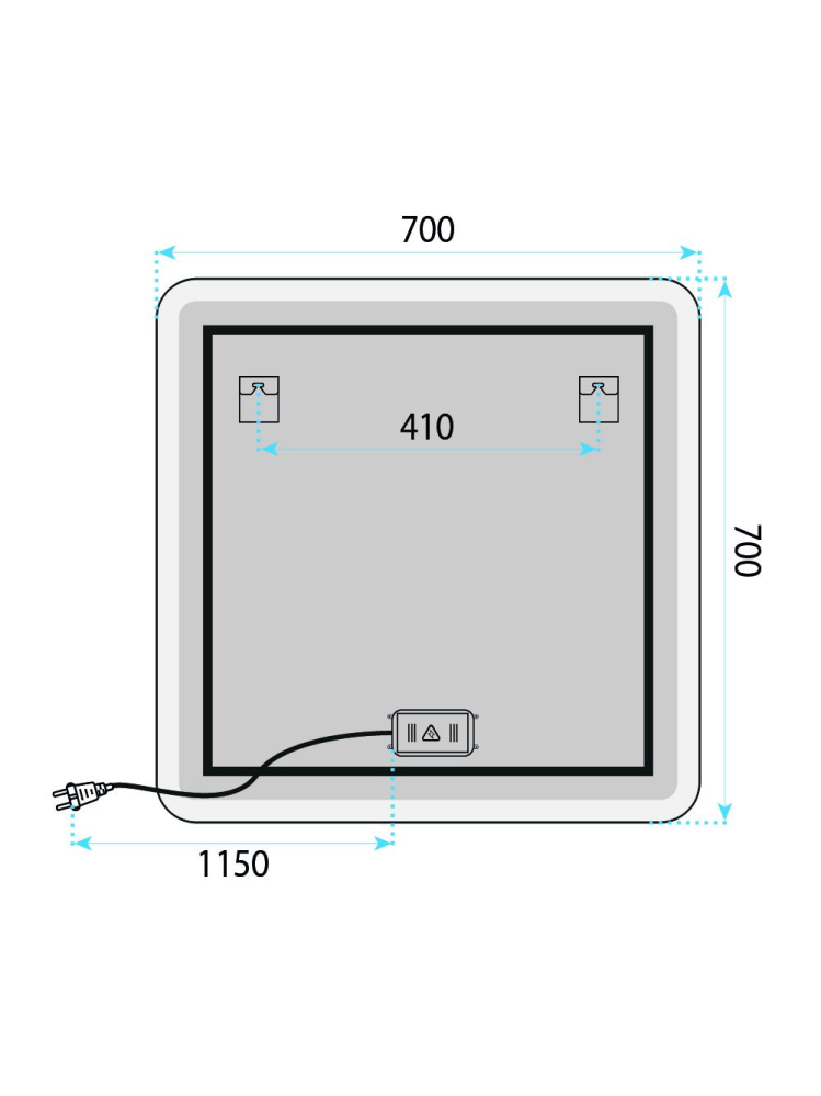 Oglindă LED 70x70cm TOP-2 [10]