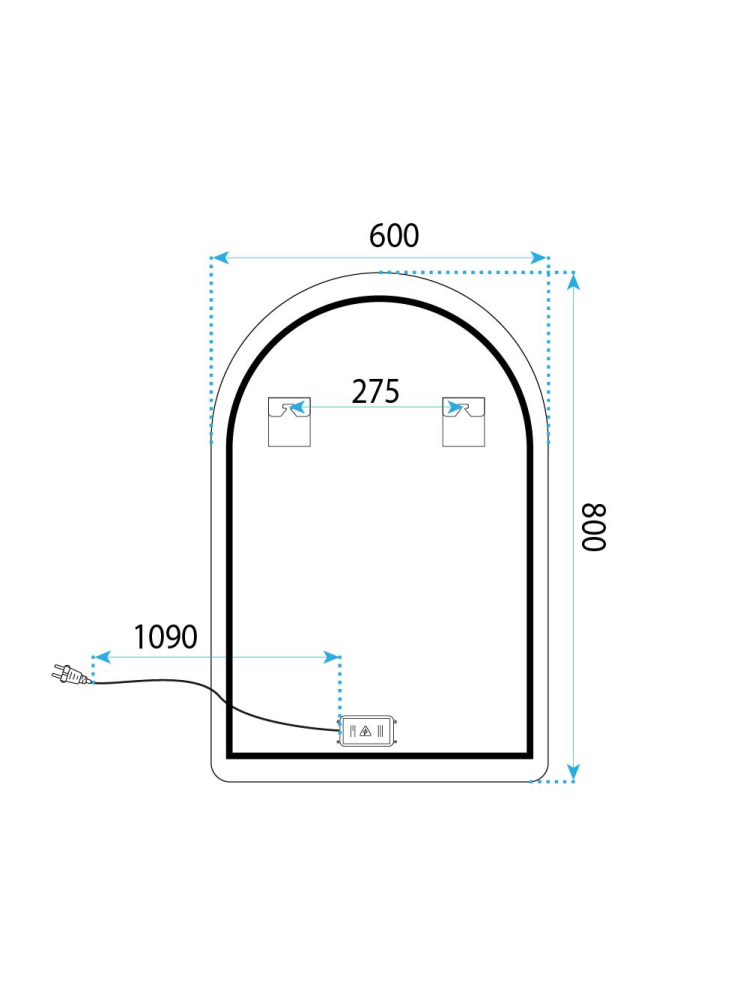 Oglindă LED 80x60cm CAMLOT [11]