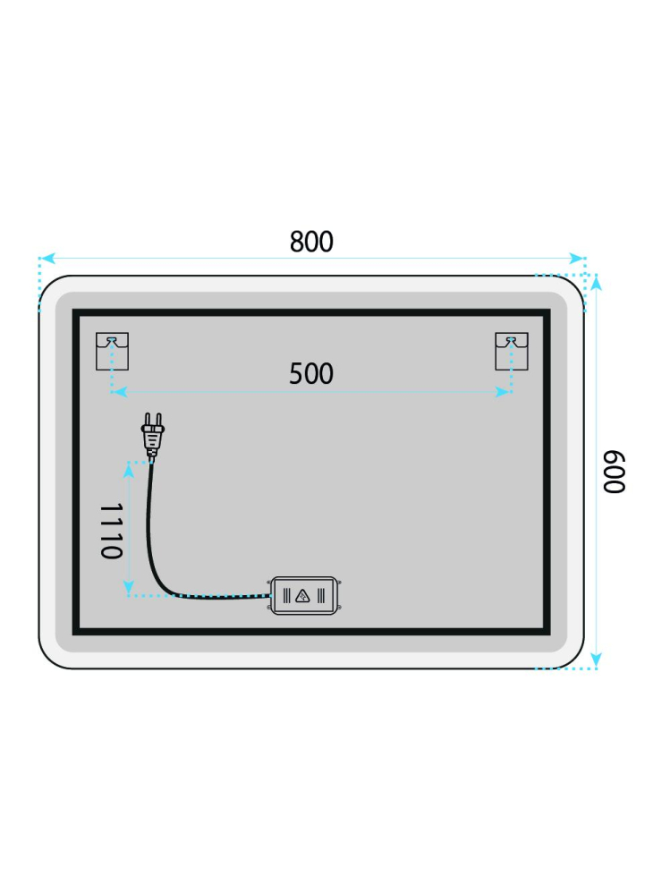 Oglindă LED 80x60cm TOP-3 [11]