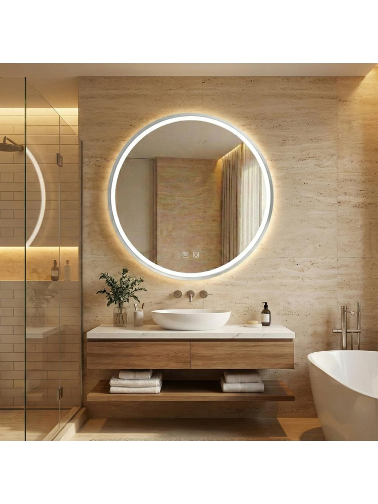 Oglindă LED 90cm MMJ crom periat [2]