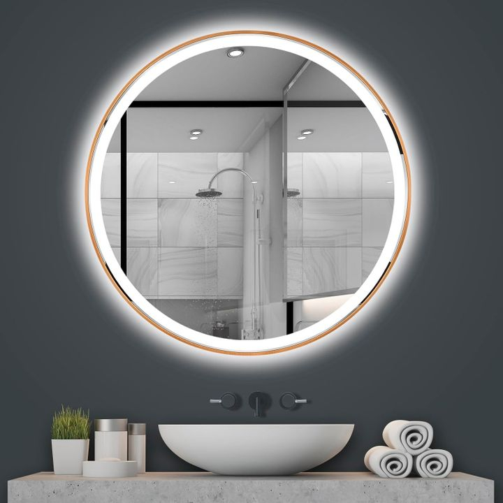 Oglindă LED 90cm MMJ cupru periat [2]