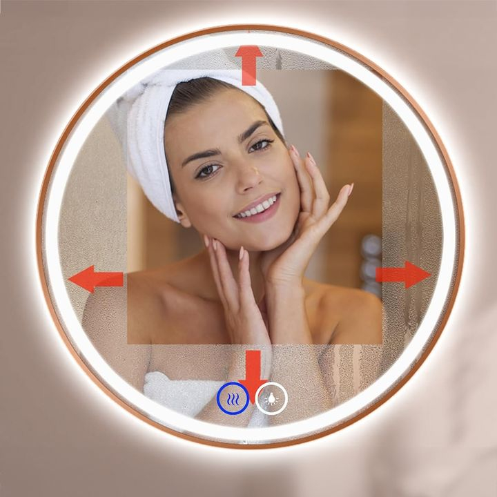 Oglindă LED 90cm MMJ cupru periat [7]