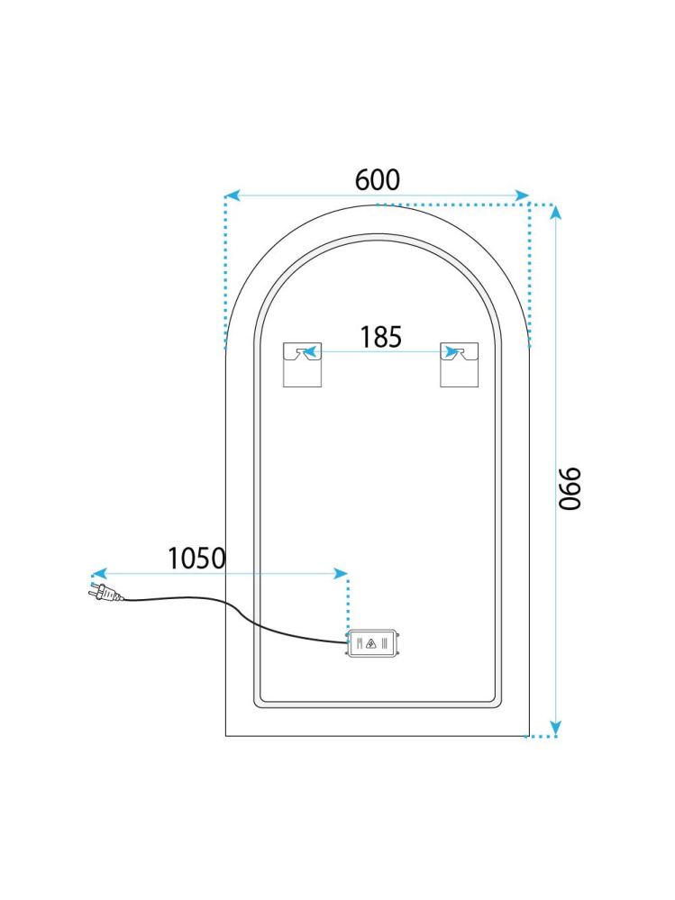 Oglindă LED 90x60cm TOP-1 [12]