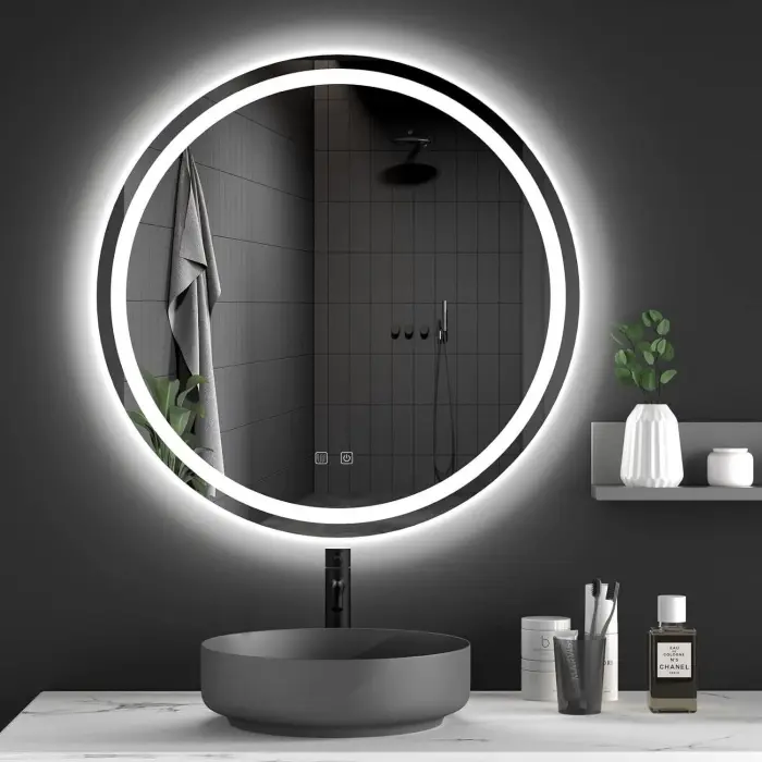 Oglinda LED BAS Crom 90cm, Rea [2]
