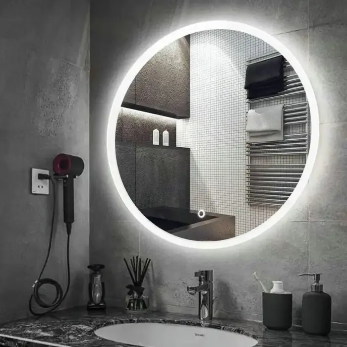 Oglinda LED FFJ90 Crom 90cm, Rea [6]