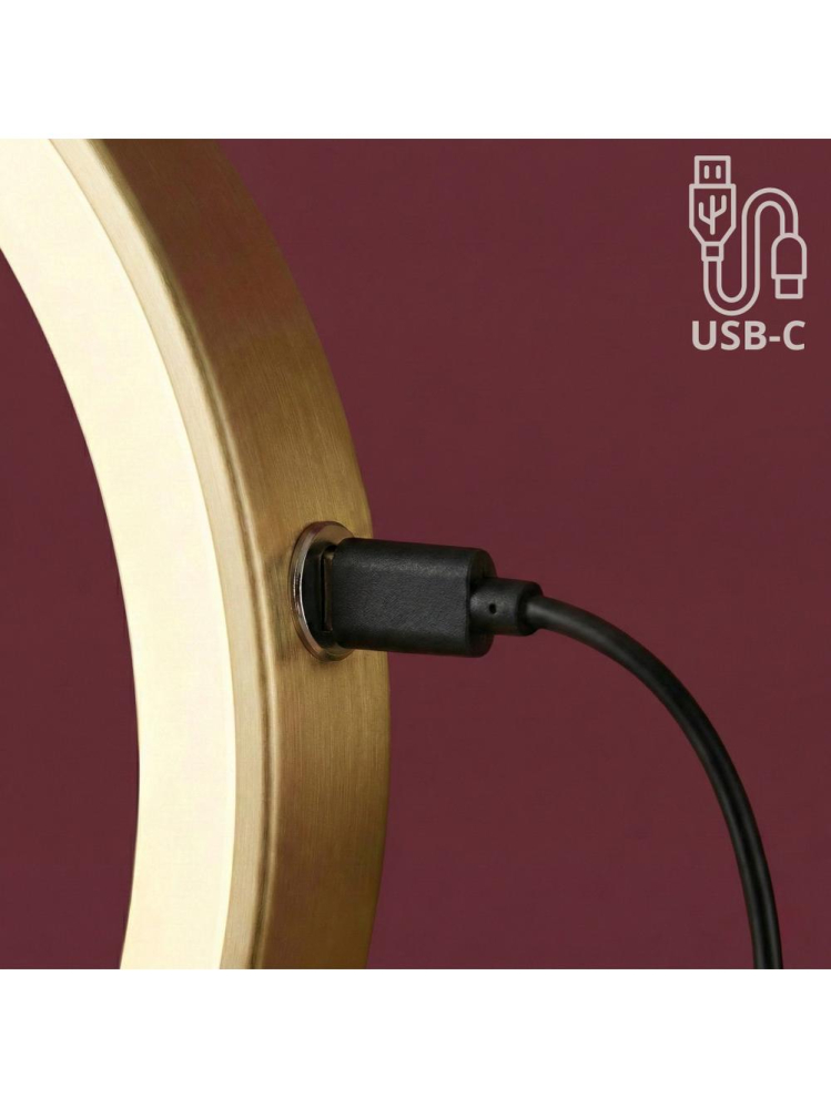 Oglindă LED Glow auriu periat [9]