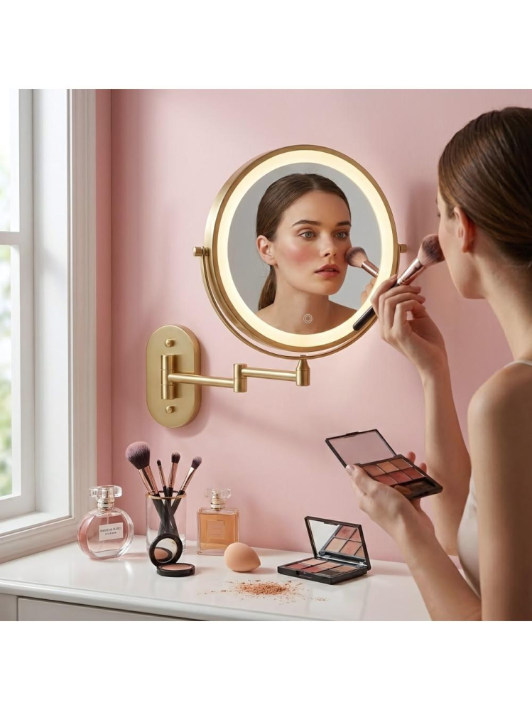 Oglindă LED Glow auriu periat [3]