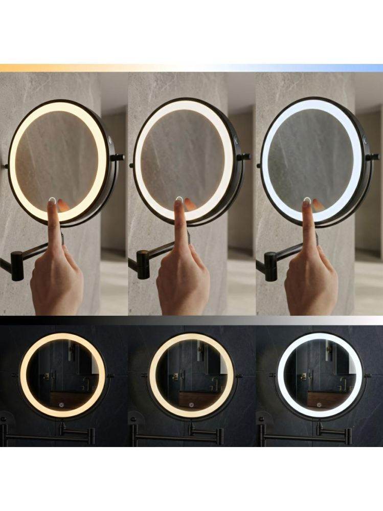 Oglindă LED Glow negru [6]