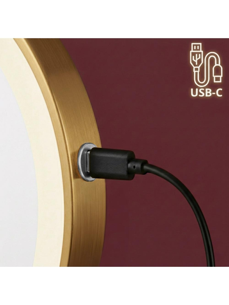 Oglindă LED Glow Old auriu periat [8]