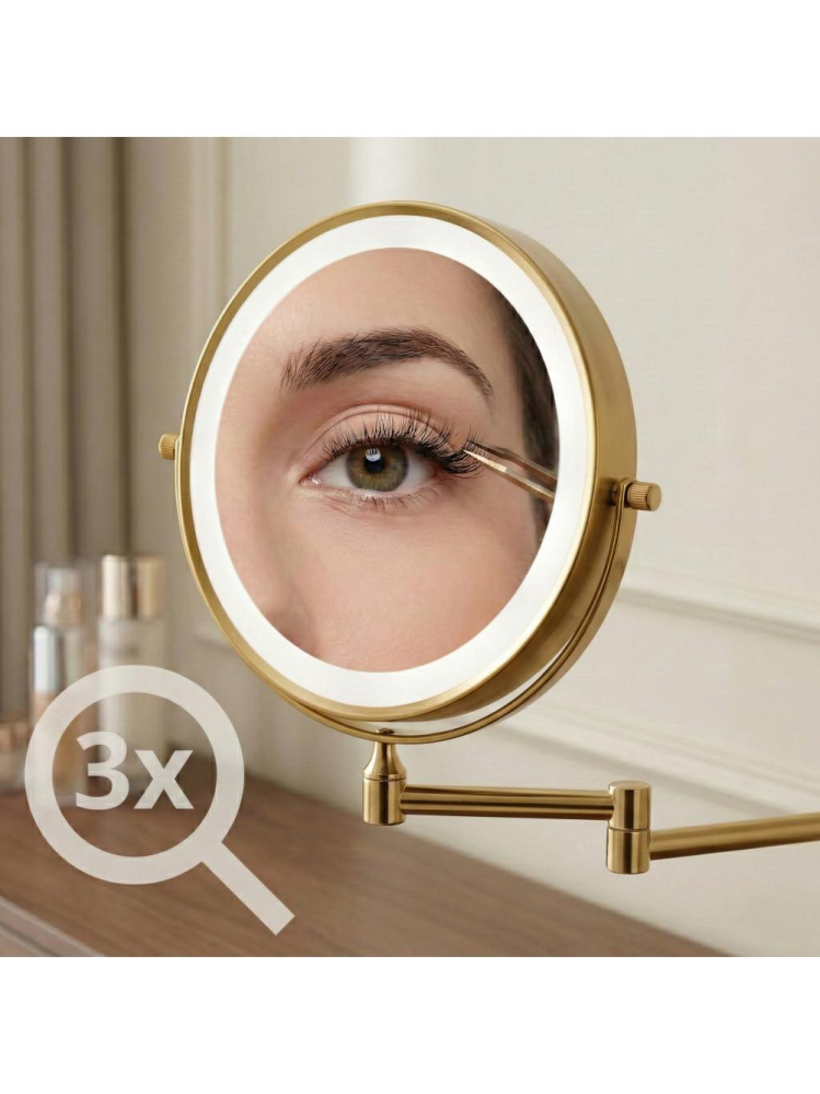 Oglindă LED Glow Old auriu periat [6]