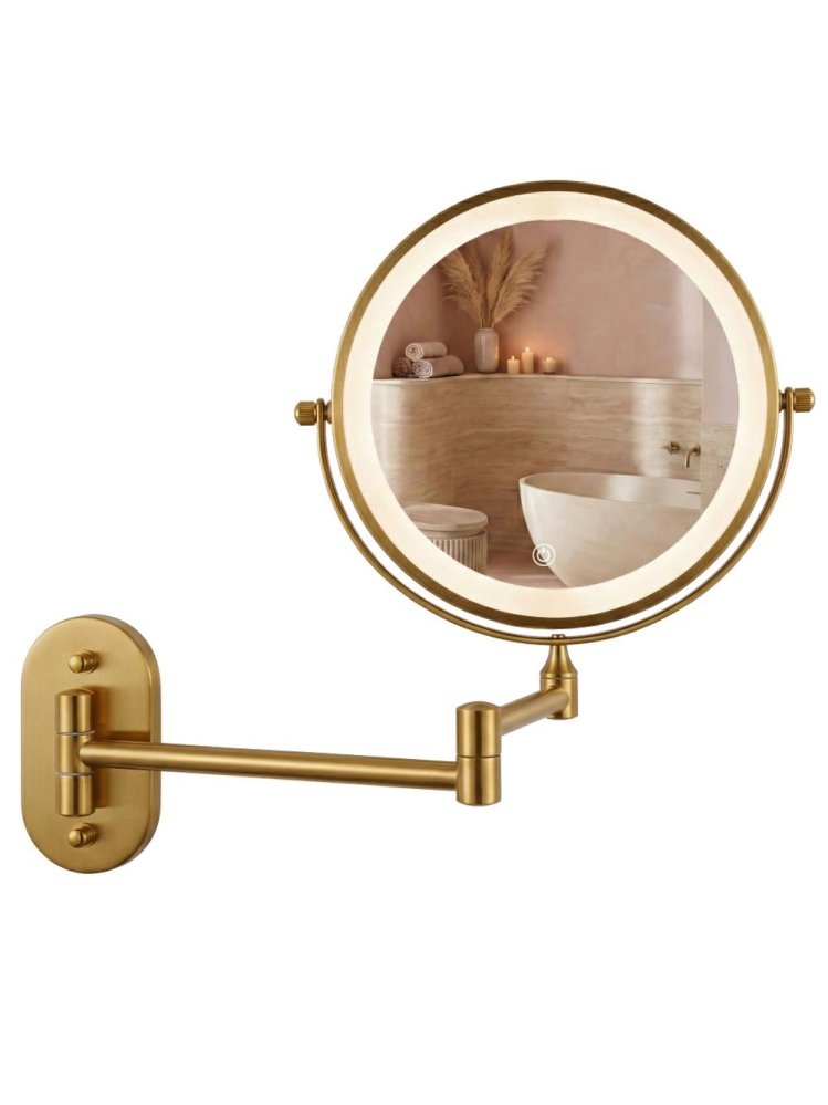 Oglindă LED Glow Old auriu periat [2]