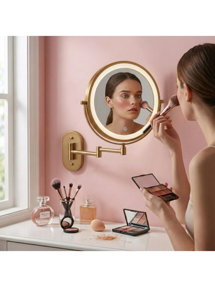 Oglindă LED Glow Old auriu periat [3]