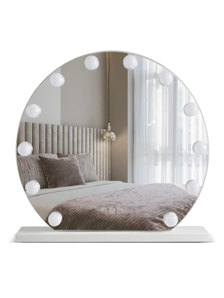 Oglindă LED HOLLYWOOD alb 50 cm [10]