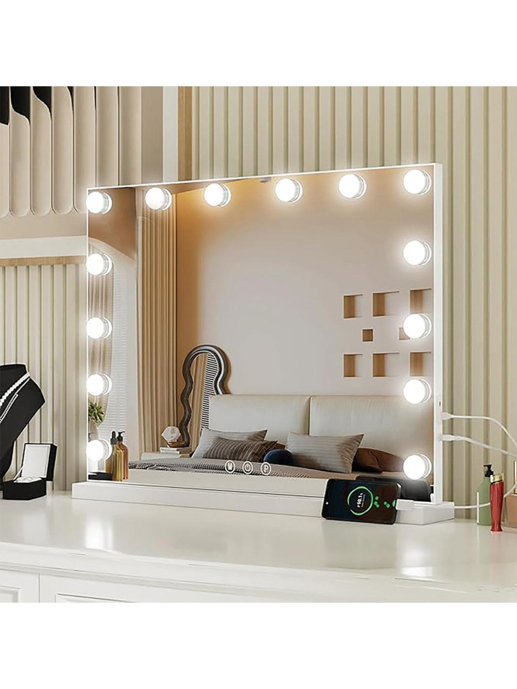 Oglindă LED HOLLYWOOD alb  [3]