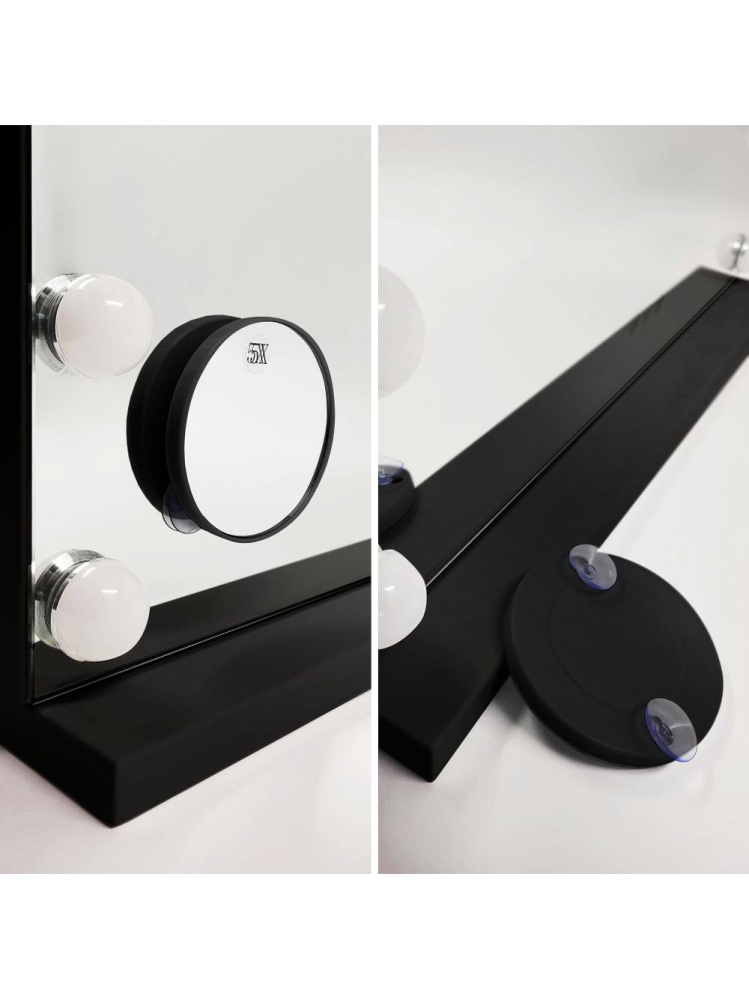 Oglindă LED HOLLYWOOD negru 80x60 [5]