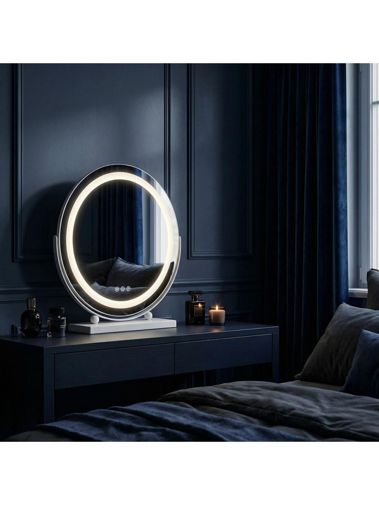 Oglindă LED MAKE-UP alb 40 cm [5]