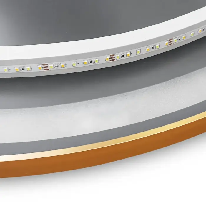 Oglinda LED MMJ Auriu periat 70cm, Rea [4]