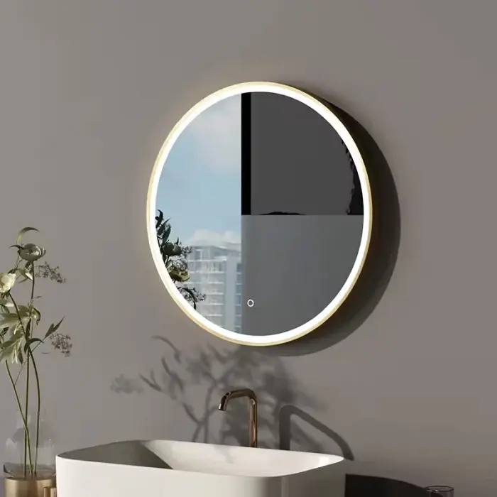 Oglinda LED MMJ Crom/Auriu 70cm, Rea [8]