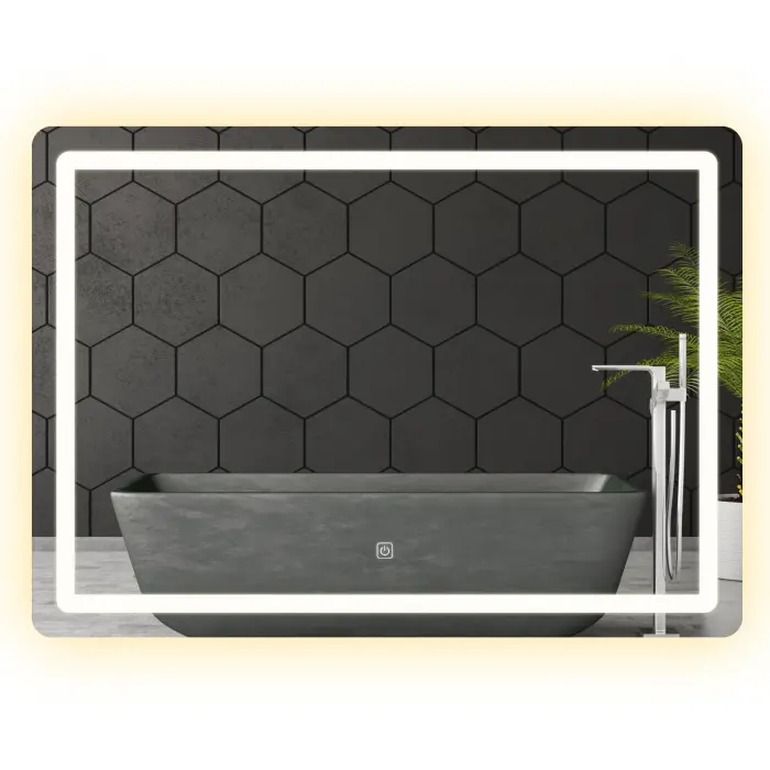 Oglinda LED P10407 Crom 80x60cm, Rea [1]