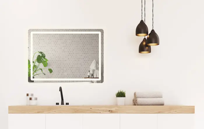 Oglinda LED P10407 Crom 80x60cm, Rea [7]