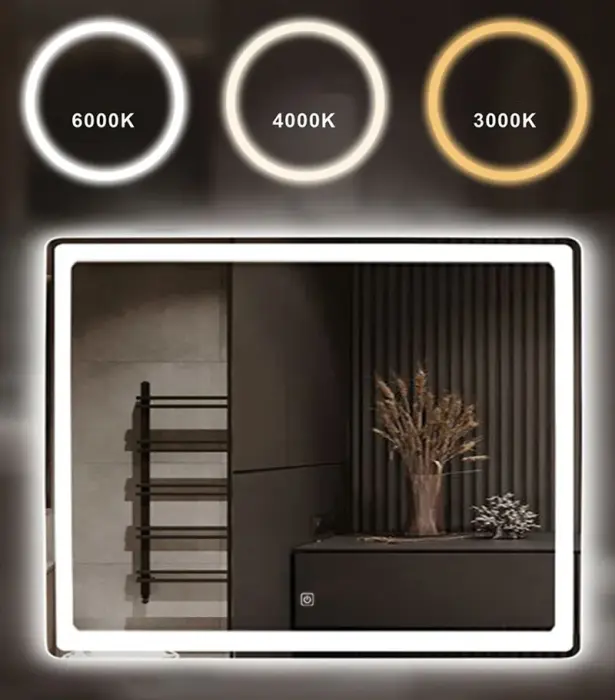 Oglinda LED P10407 Crom 80x60cm, Rea [6]