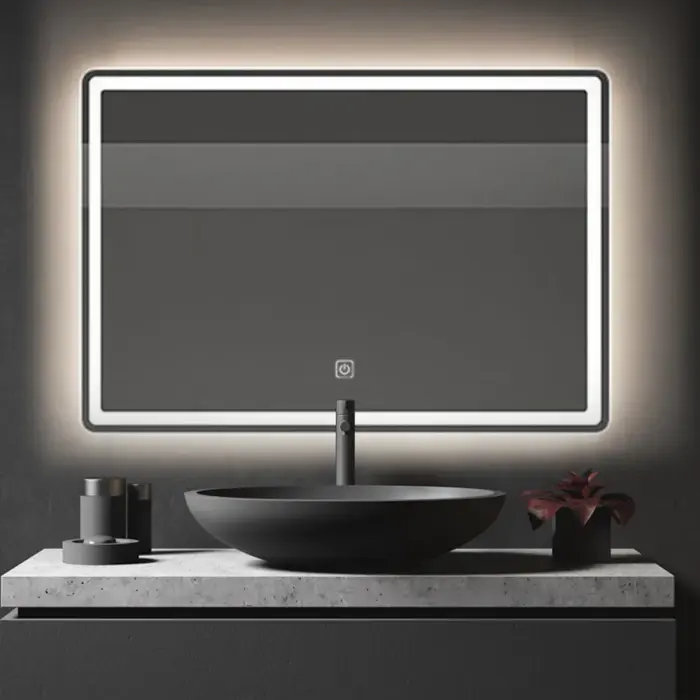 Oglinda LED P10407 Crom 80x60cm, Rea [2]