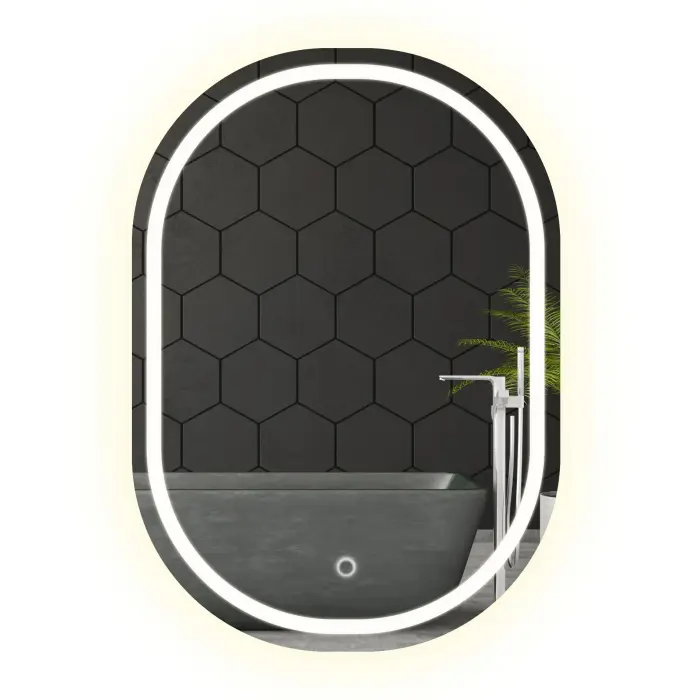 Oglinda LED P10408 Crom 80x60cm, Rea [1]