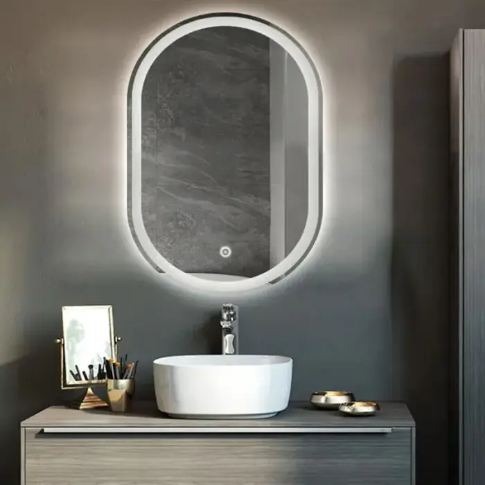 Oglinda LED P10408 Crom 80x60cm, Rea [3]