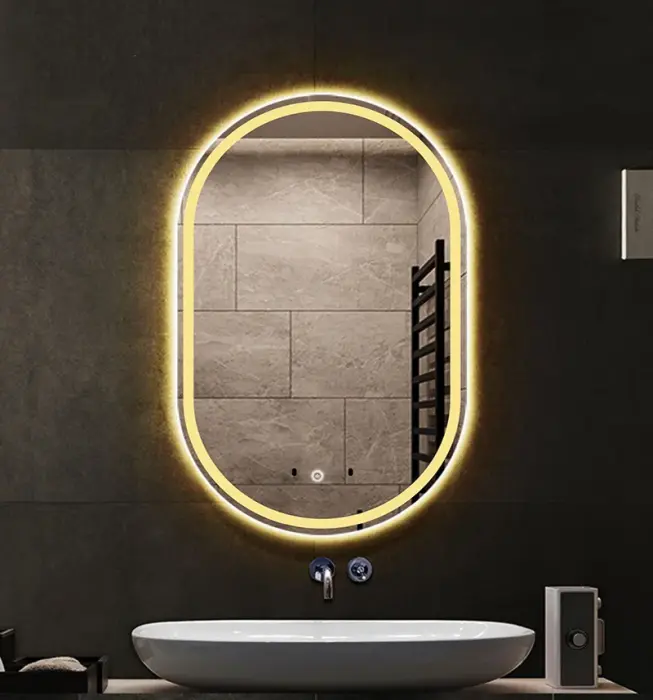 Oglinda LED P10408 Crom 80x60cm, Rea [5]