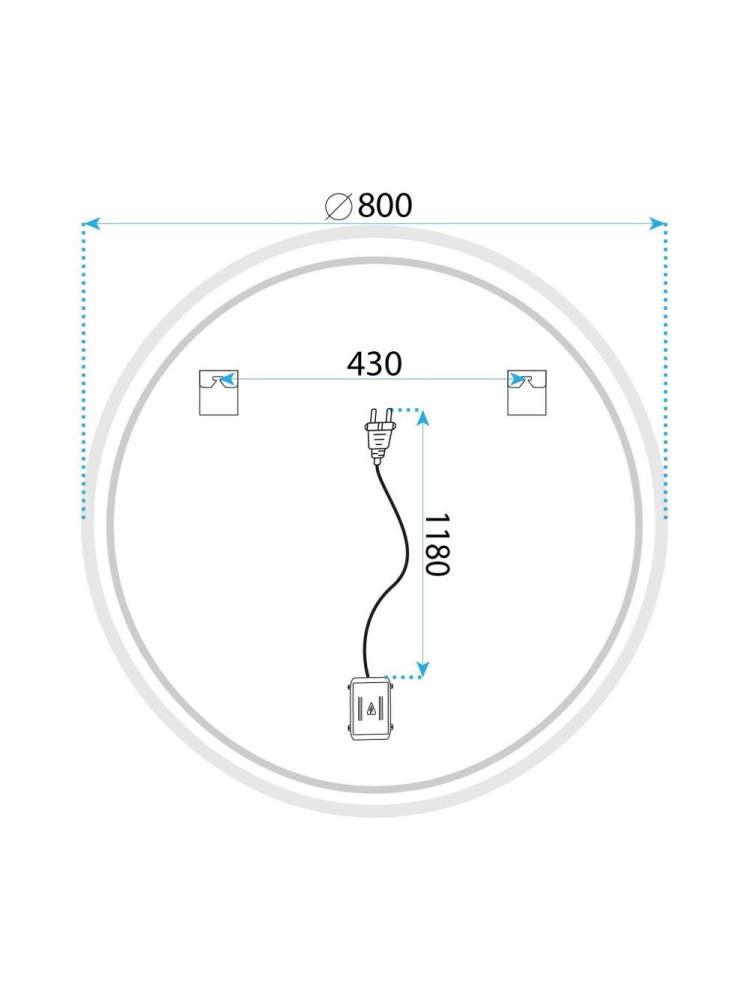 Oglindă LED SOFT 80 [12]