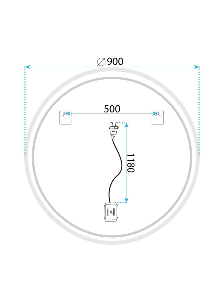 Oglindă LED SOFT 90 [10]