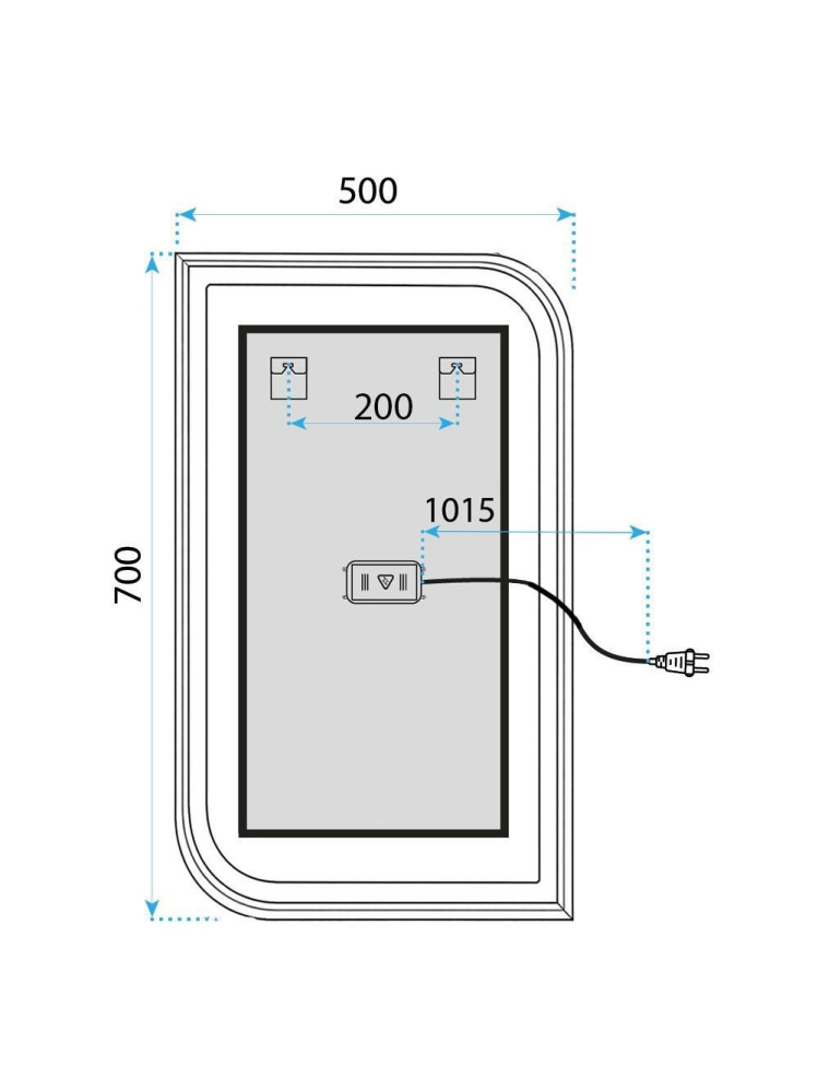 Oglinda LED Rea ZONE 70x50 cm rama metalica auriu periat rose gold anti-aburire dimmer [8]