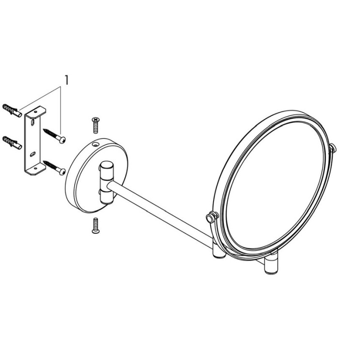 Oglinda rabatabila, Hansgrohe, Logis Universal, pentru barbierit/fardat, crom [3]