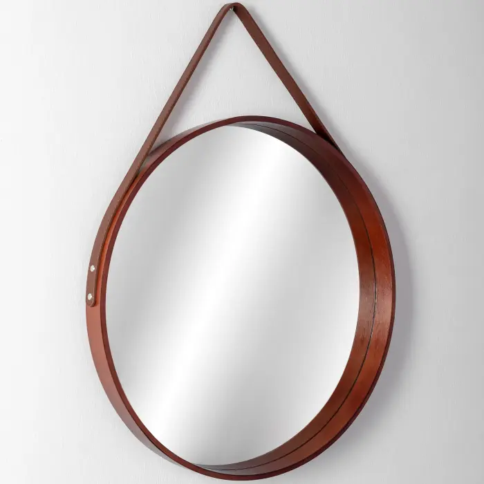 Oglinda rotunda cu rama din lemn Loft Maro 50cm, Rea [3]