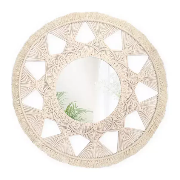 Oglinda rotunda Rea Boho 322050 bej 65 cm [1]