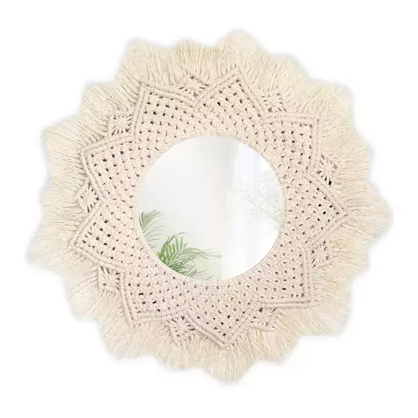 Oglinda rotunda Rea Boho 322051 bej 60 cm [2]