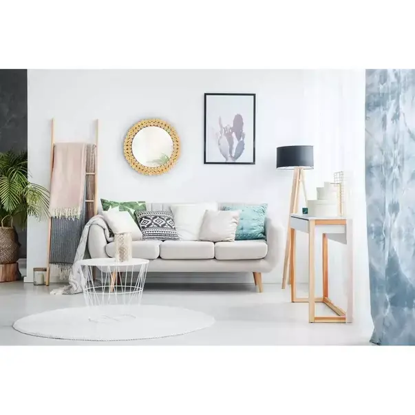 Oglinda rotunda Rea Boho KLNA-MR01 rama lemn 36 cm [7]