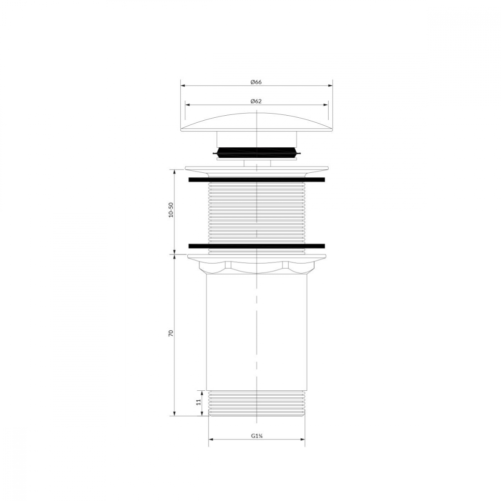 Omnires dop pentru lavoar alb A716BM [2]