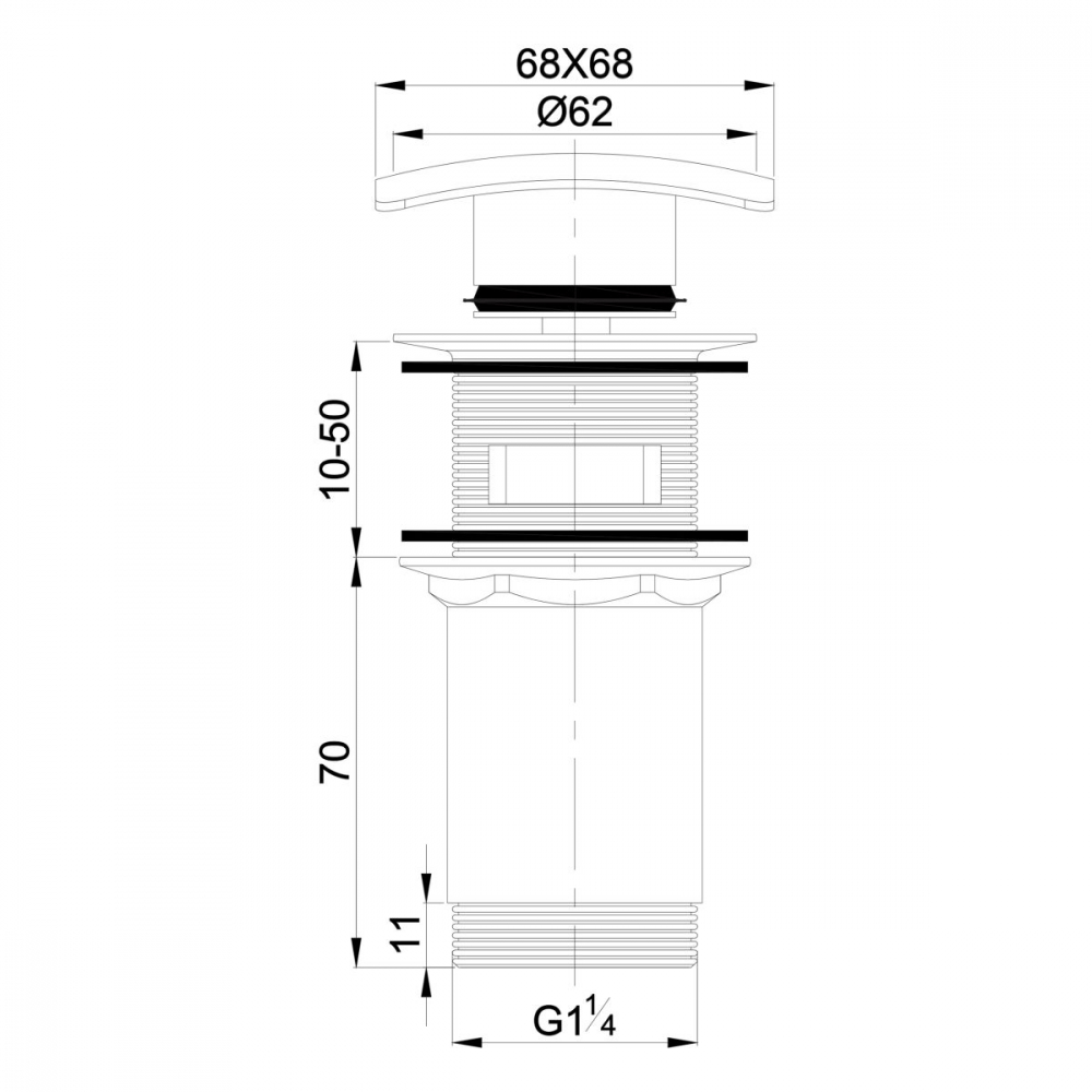 Omnires dop pentru lavoar crom F706CR [2]