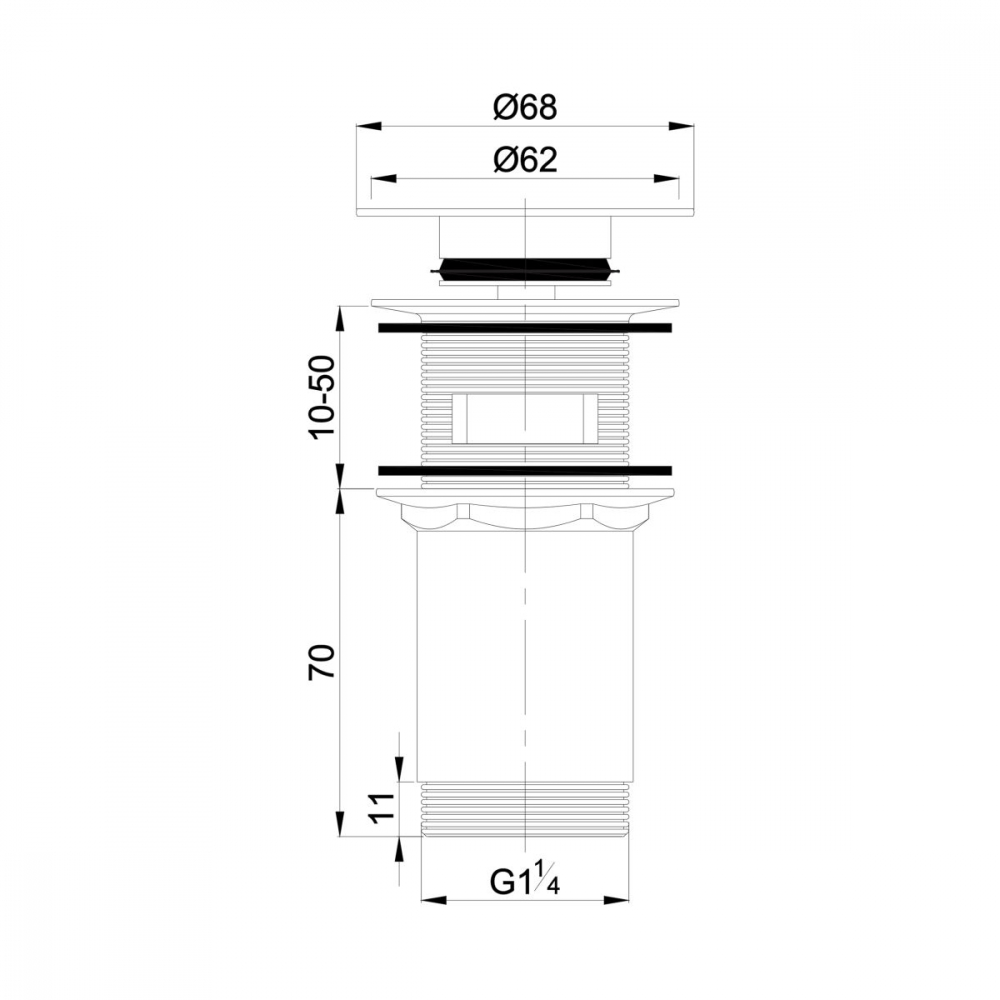 Omnires dop pentru lavoar crom P706CR [2]