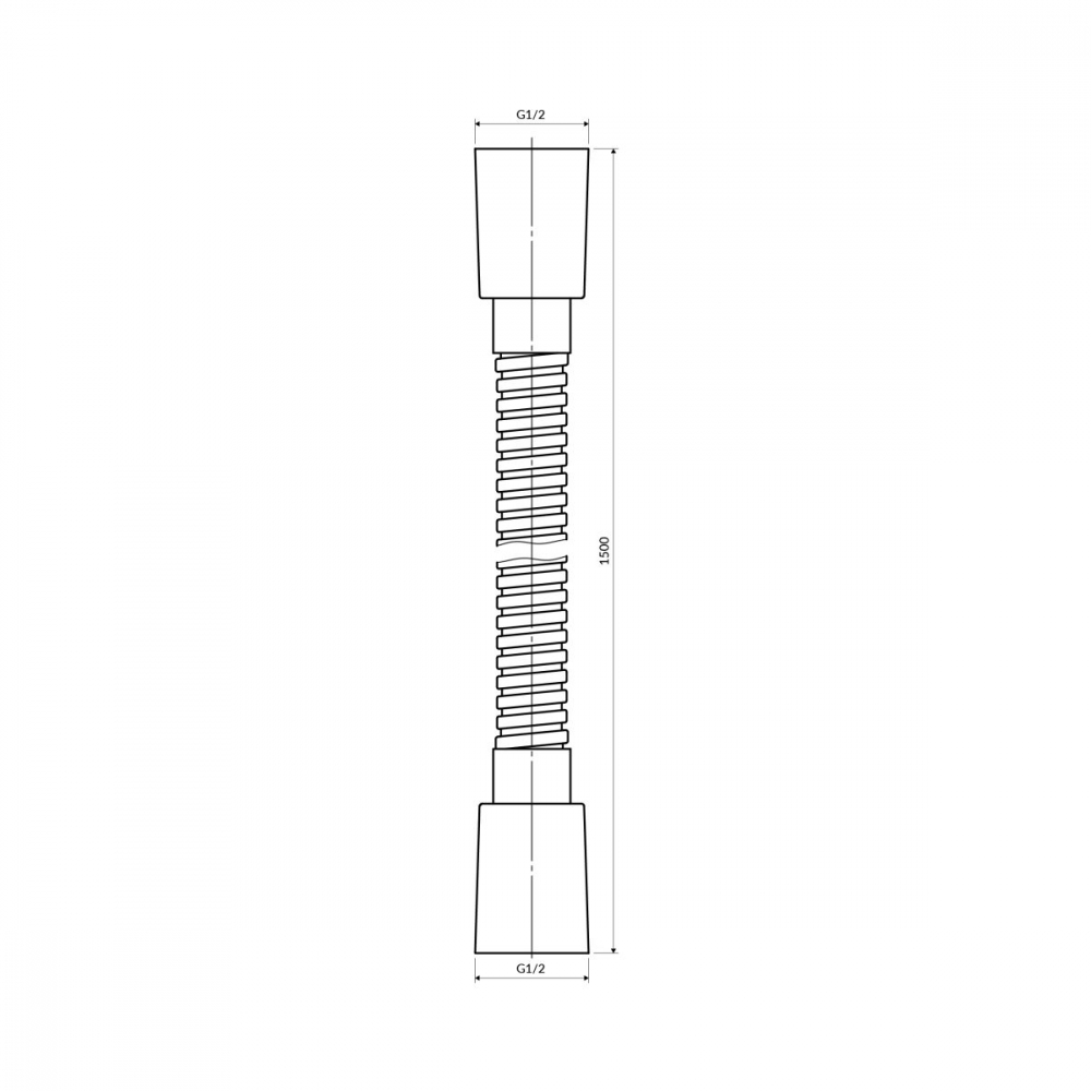 Omnires furtun de duș 150 cm alb 023-XWM [2]