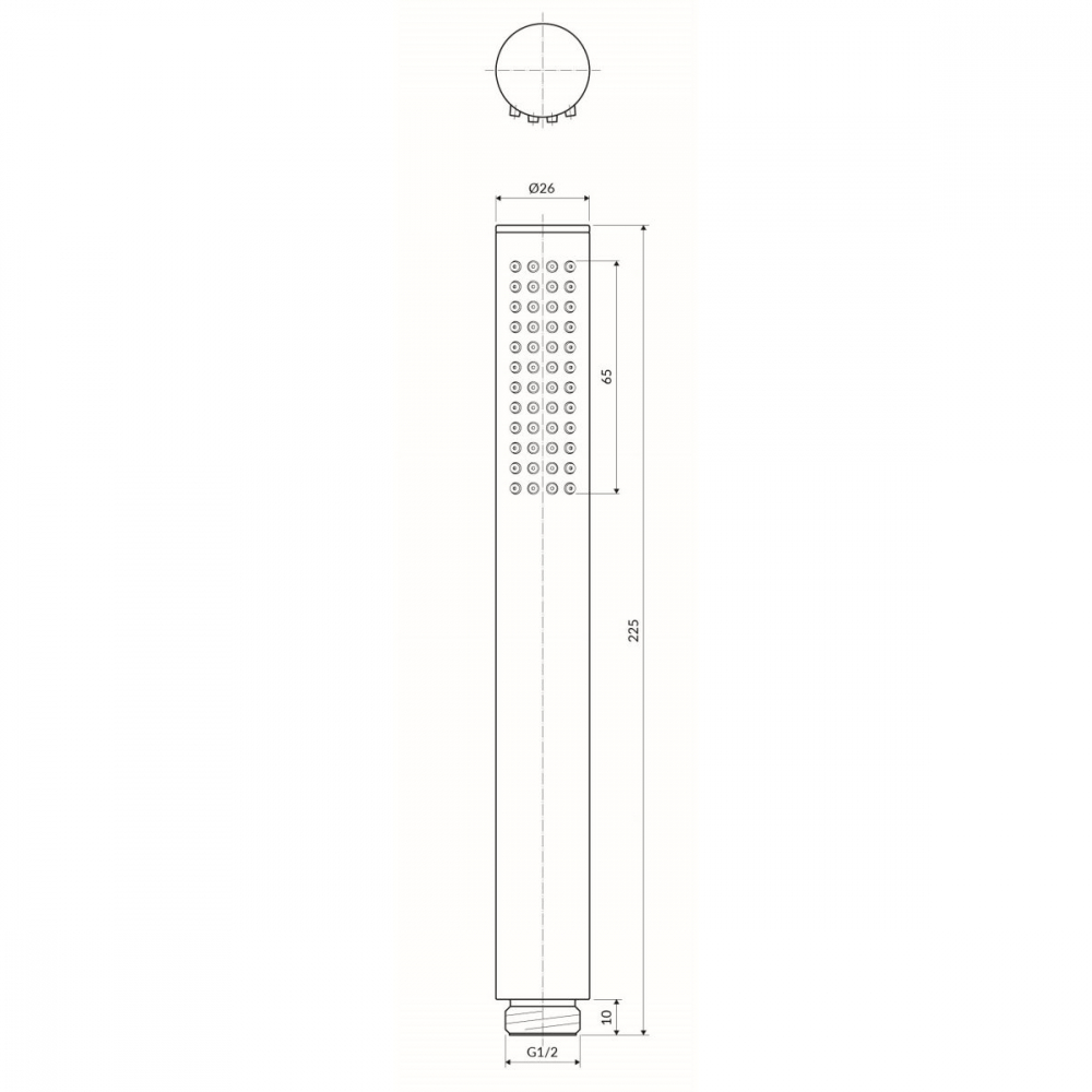 Omnires Microphone duș de mână alb MICROPHONEX-RWM [2]