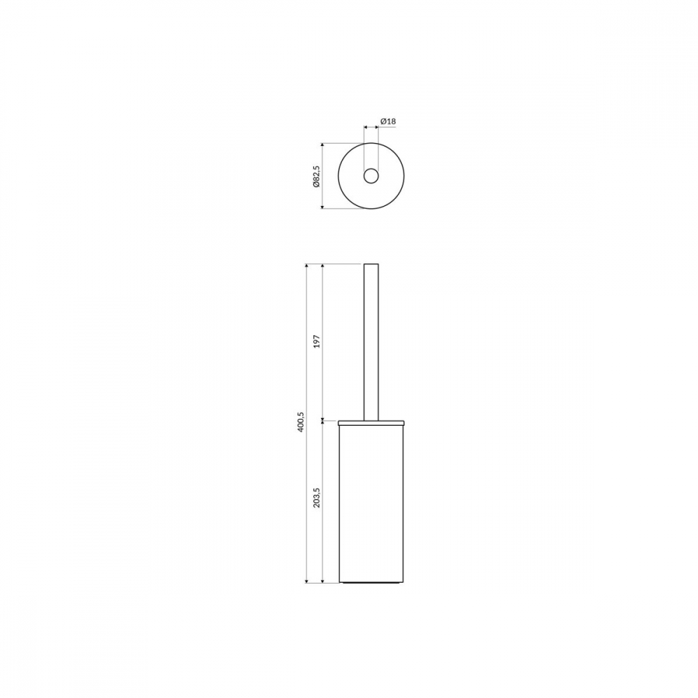 Omnires Modern Project perie de toaletă stativ alb MP60622WM [2]