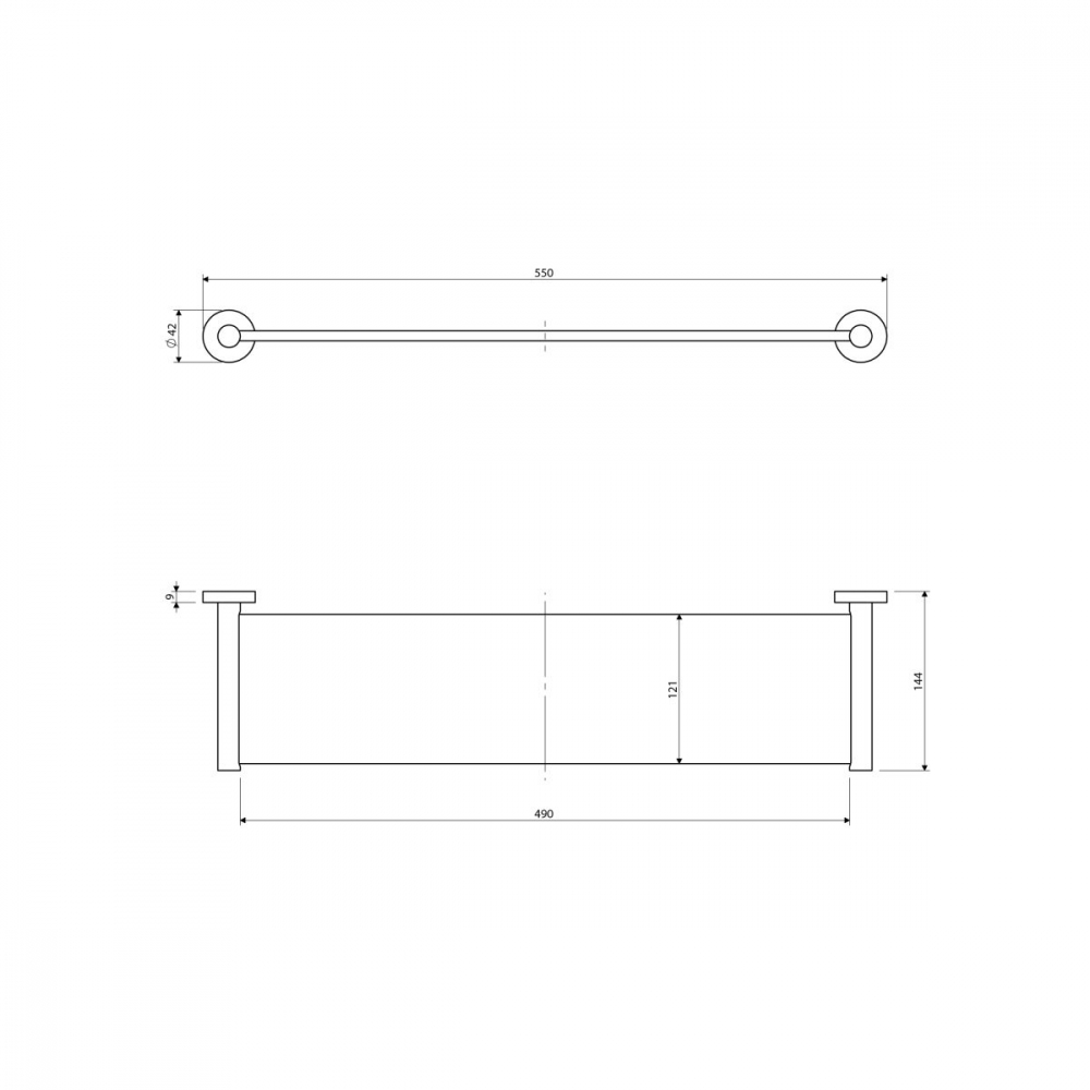 Omnires Modern Project raft de baie 55 cm alb MP60930WM [2]